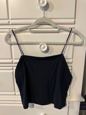 American Eagle Outfitters black ribbed spaghetti strap tank